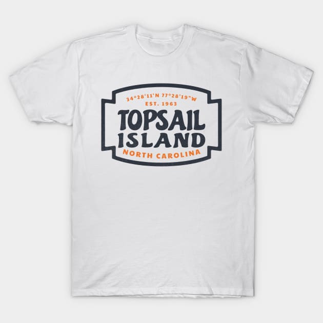 Topsail Island, NC Summer Vacation Beach Trip T-Shirt by Contentarama